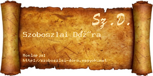 Szoboszlai Dóra névjegykártya